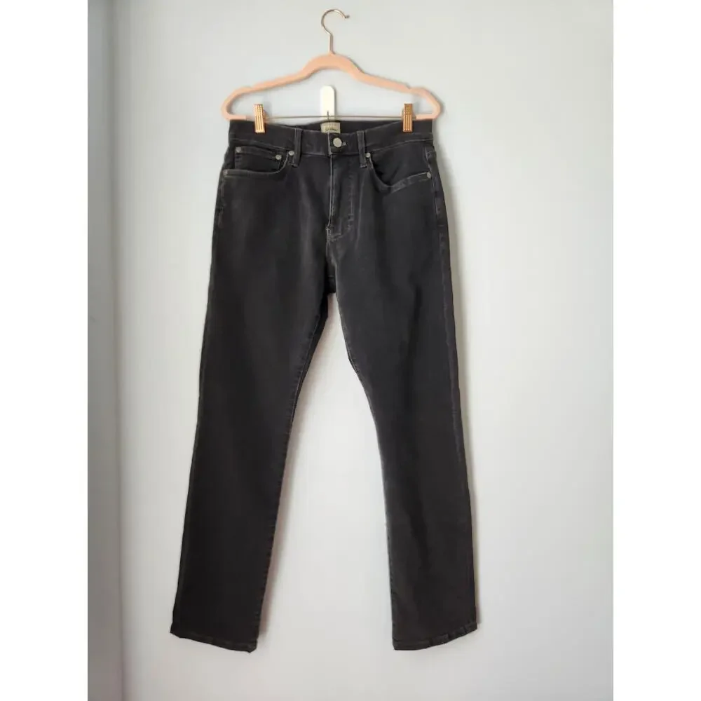 NWT J. Crew Men's 770™ Straight-Fit Stretch Jean In Dark Charcoal Wash Black 30